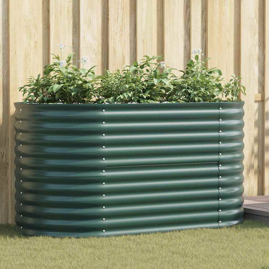 Canteiro de jardim elevado Verde 160 x 80 x 81 cm Aço