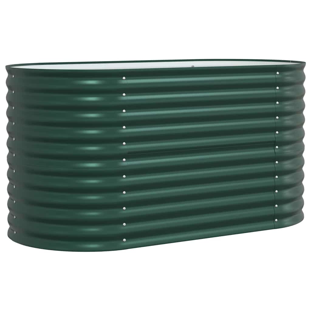 Canteiro de jardim elevado Verde 160 x 80 x 81 cm Aço