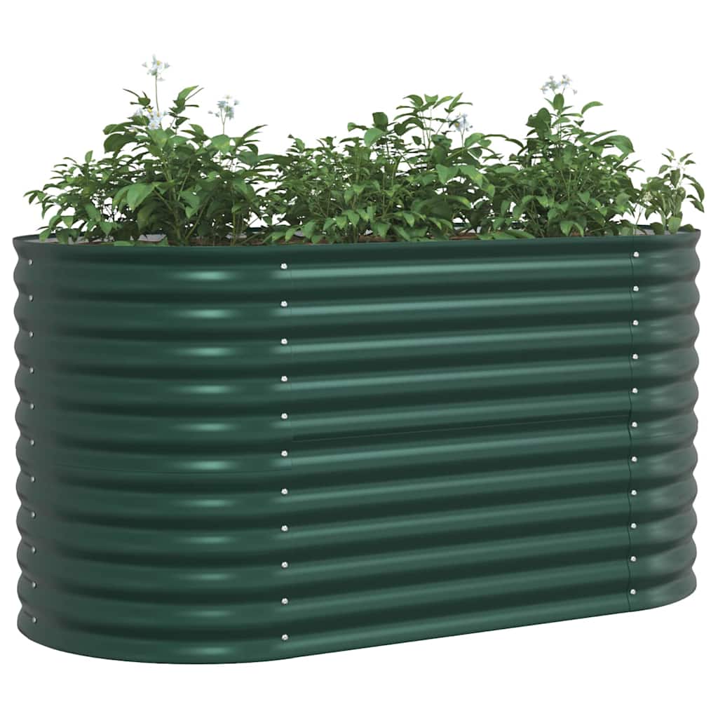Canteiro de jardim elevado Verde 160 x 80 x 81 cm Aço