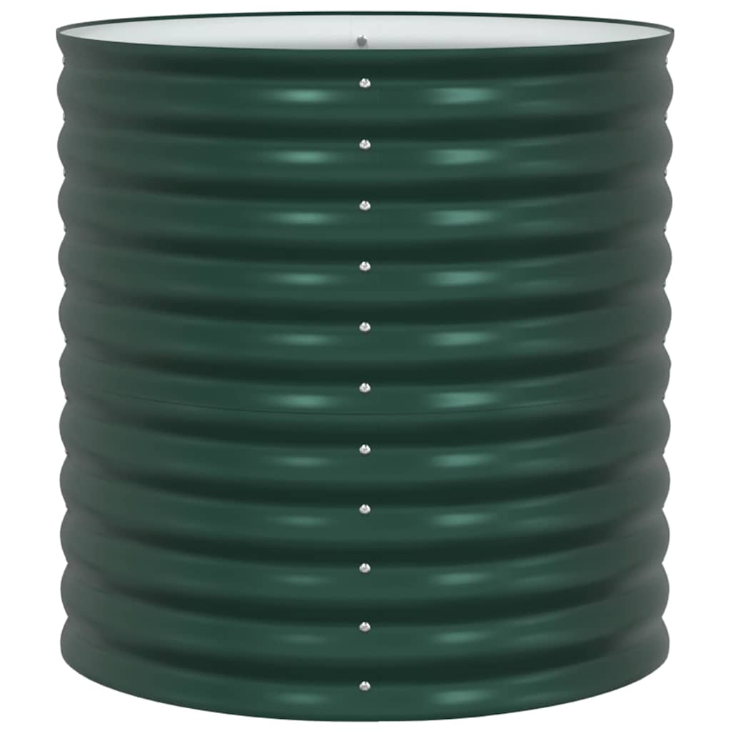 Canteiro de jardim elevado Verde 80 x 80 x 81 cm Aço