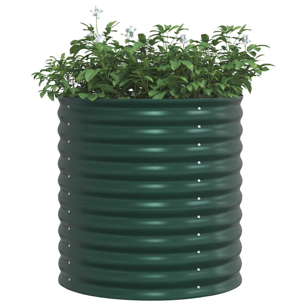 Canteiro de jardim elevado Verde 80 x 80 x 81 cm Aço
