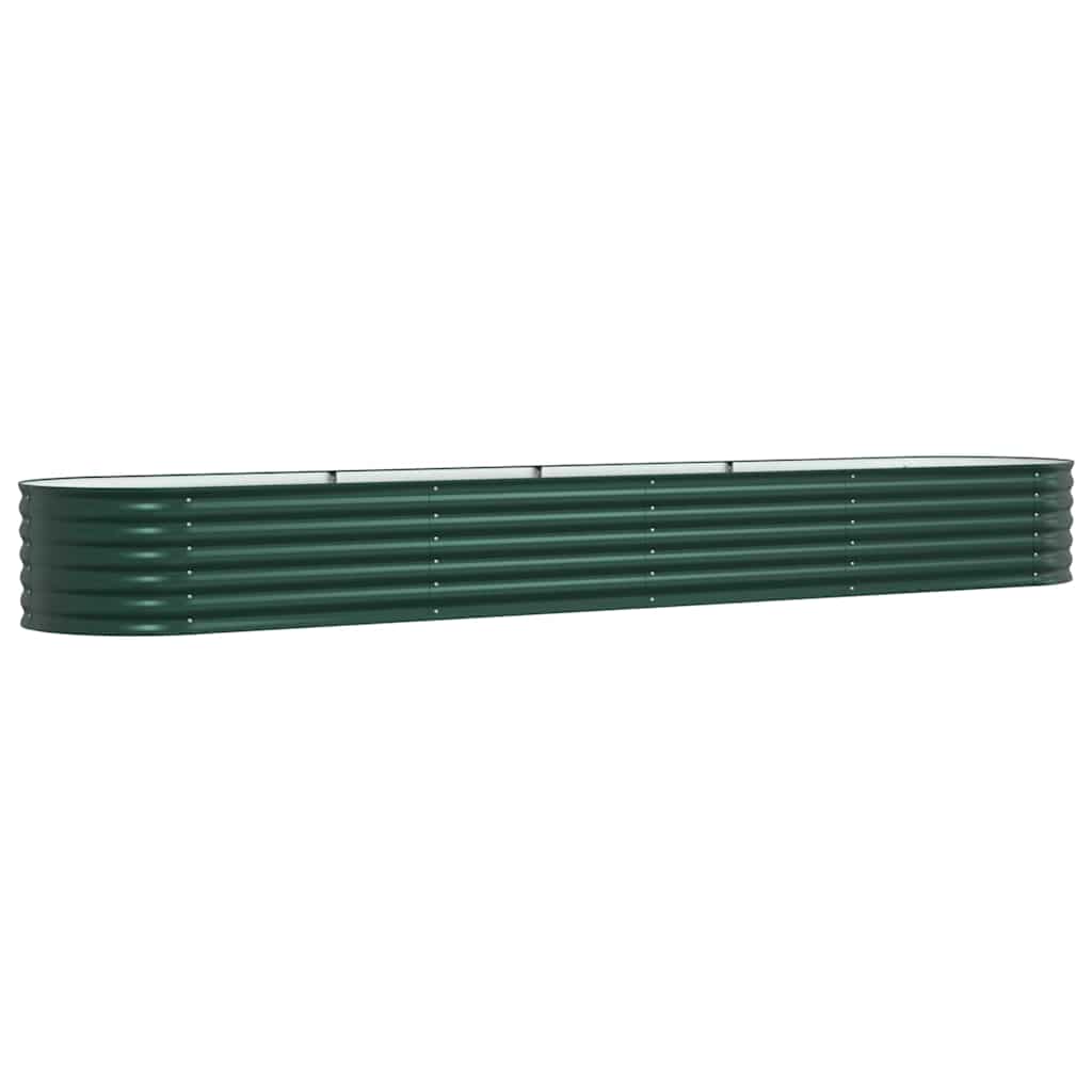 Canteiro de jardim elevado Verde 400 x 80 x 44 cm Aço