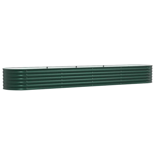 Canteiro de jardim elevado Verde 400 x 80 x 44 cm Aço