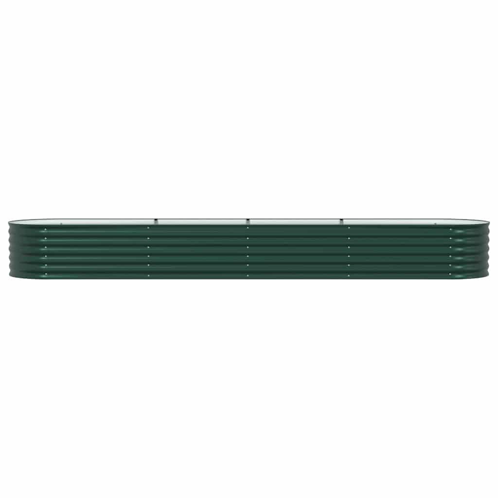 Canteiro de jardim elevado Verde 400 x 80 x 44 cm Aço