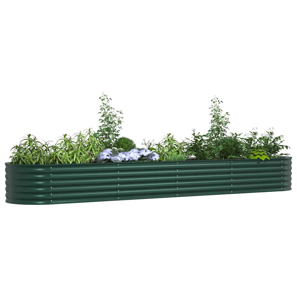 Canteiro de jardim elevado Verde 400 x 80 x 44 cm Aço