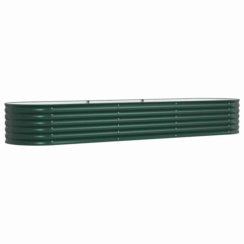 Canteiro de jardim elevado Verde 320 x 80 x 44 cm Aço