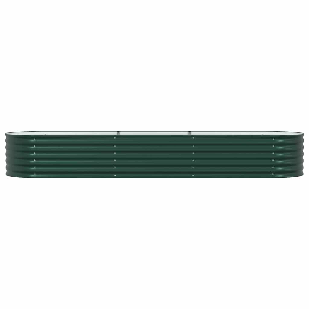 Canteiro de jardim elevado Verde 320 x 80 x 44 cm Aço