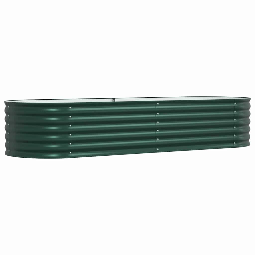 Canteiro de jardim elevado Verde 240 x 80 x 44 cm Aço