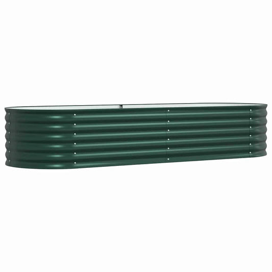 Canteiro de jardim elevado Verde 240 x 80 x 44 cm Aço