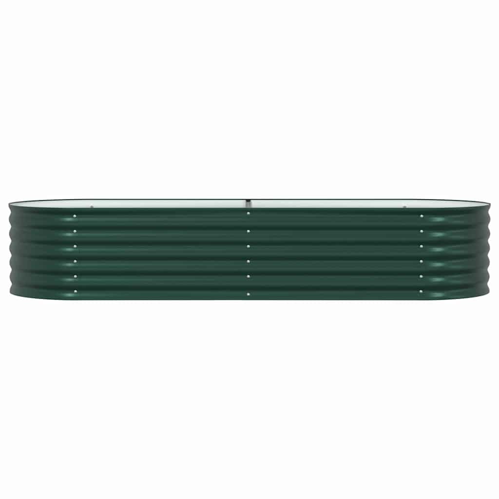 Canteiro de jardim elevado Verde 240 x 80 x 44 cm Aço