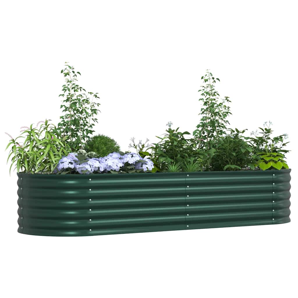 Canteiro de jardim elevado Verde 240 x 80 x 44 cm Aço