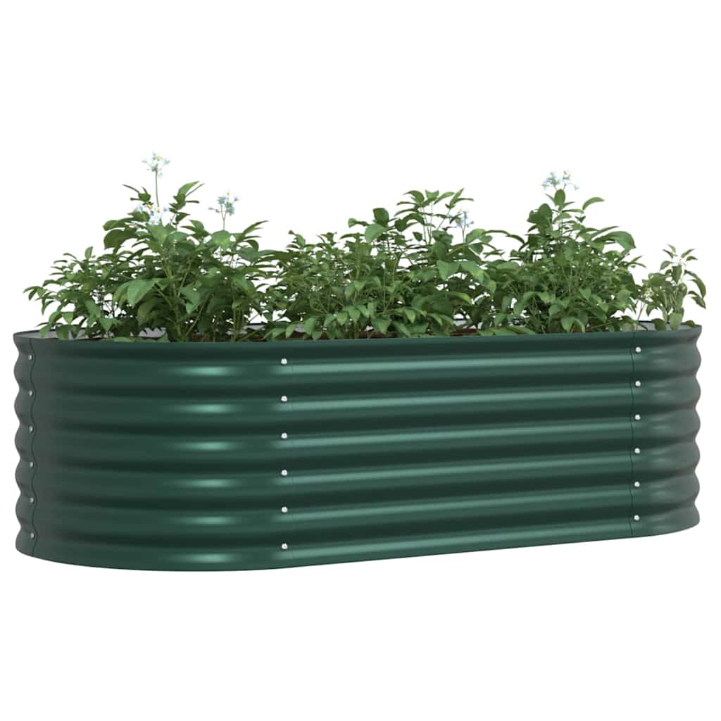 Canteiro de jardim elevado Verde 160 x 80 x 44 cm Aço