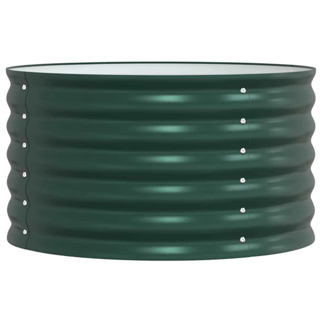 Canteiro de jardim elevado Verde 80 x 80 x 44 cm Aço