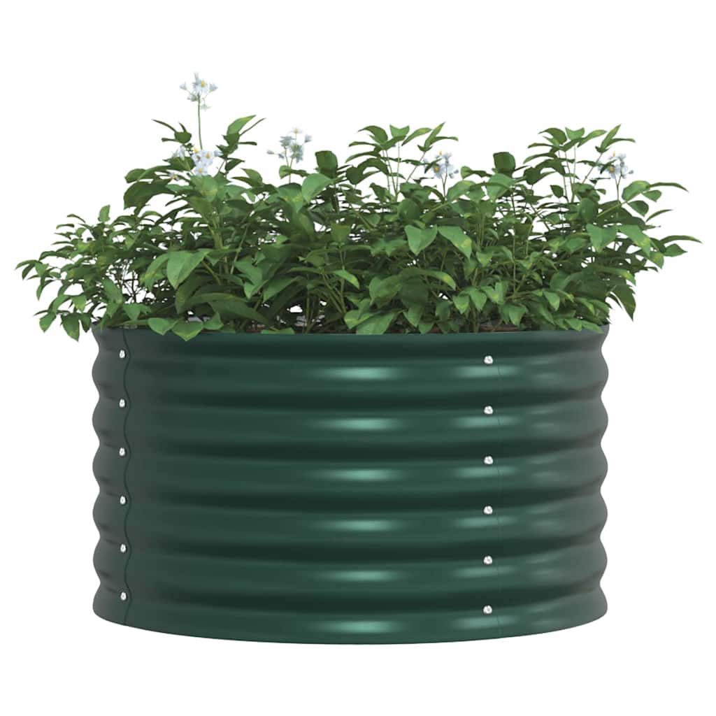 Canteiro de jardim elevado Verde 80 x 80 x 44 cm Aço