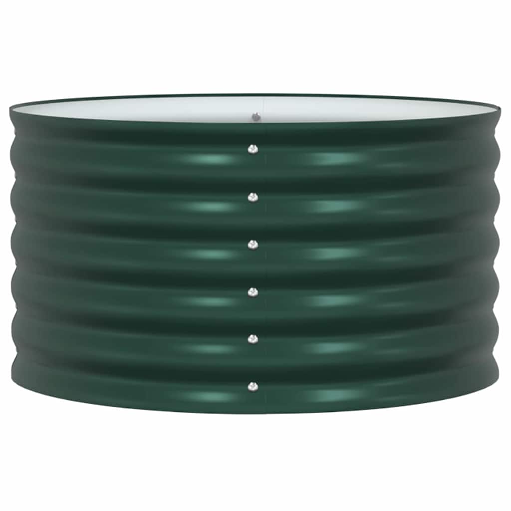 Canteiro de jardim elevado Verde 80 x 80 x 44 cm Aço