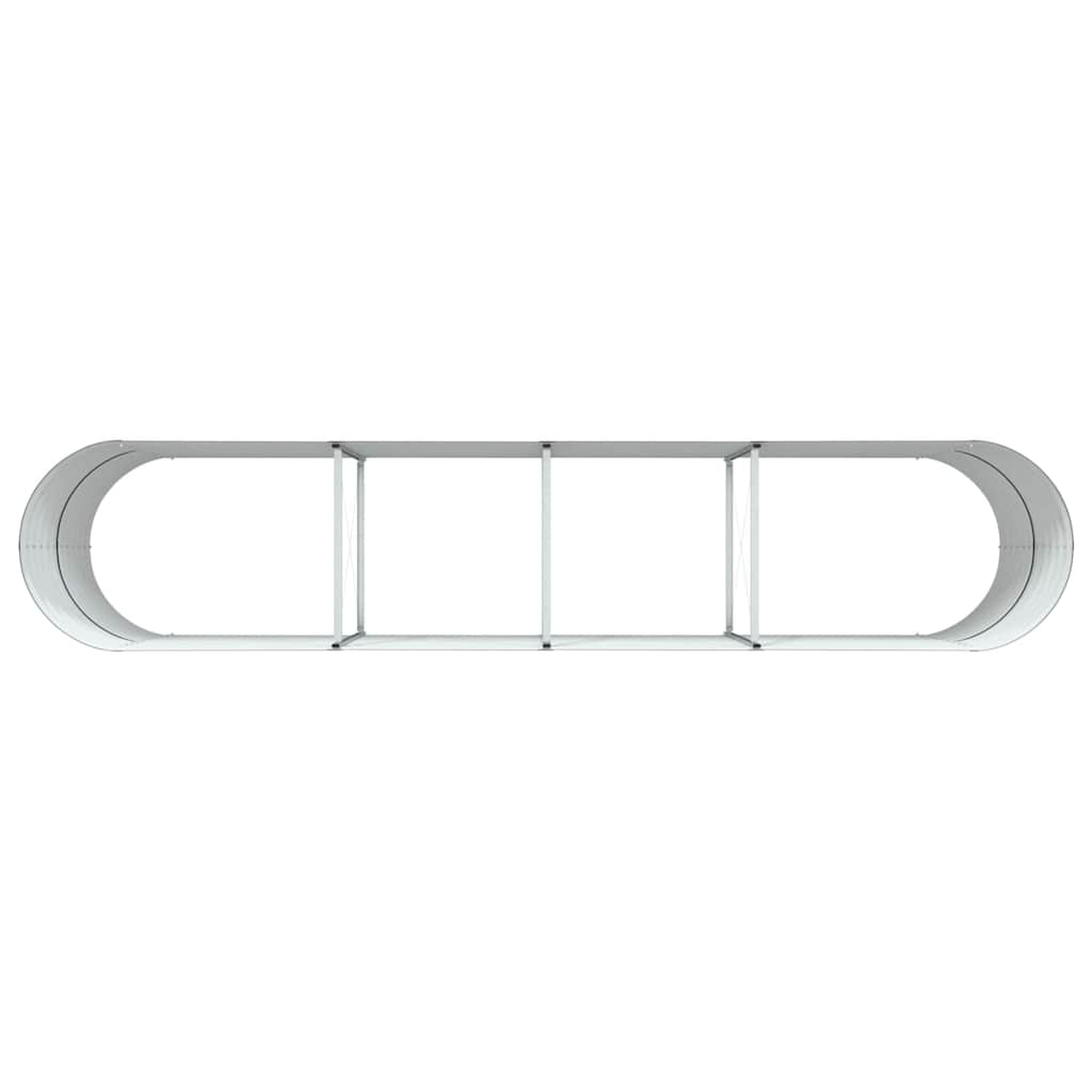 Canteiro de jardim elevado Castanho 400 x 80 x 81 cm Aço