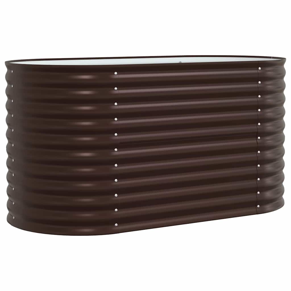 Canteiro de jardim elevado Castanho 160 x 80 x 81 cm Aço