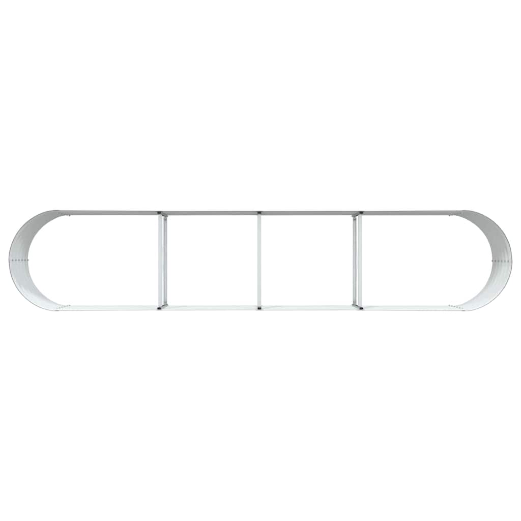 Canteiro de jardim elevado Castanho 400 x 80 x 44 cm Aço