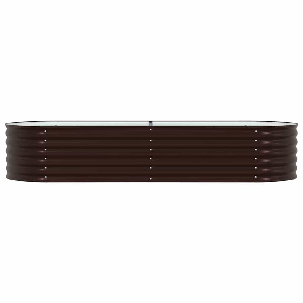 Canteiro de jardim elevado Castanho 240 x 80 x 44 cm Aço