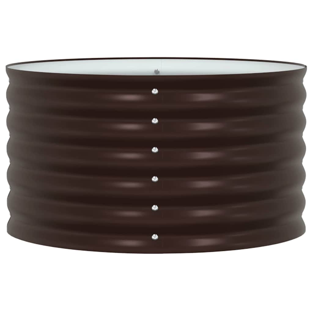 Canteiro de jardim elevado Castanho 80 x 80 x 44 cm Aço