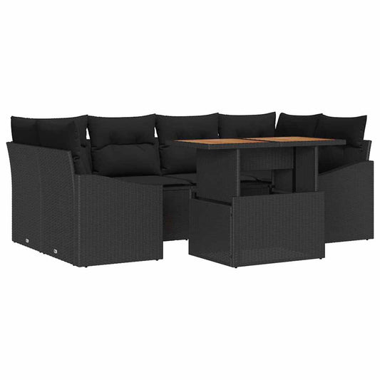Conjunto de Jantar para Jardim Preto e Marrom 100 x 55 x 73 cm