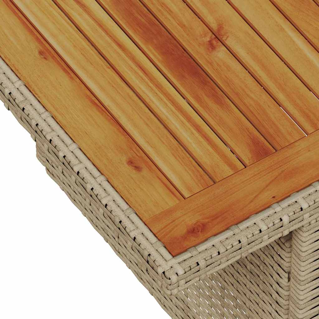 Conjunto de Jantar para Jardim com almofada 8 pcs Bege e Creme