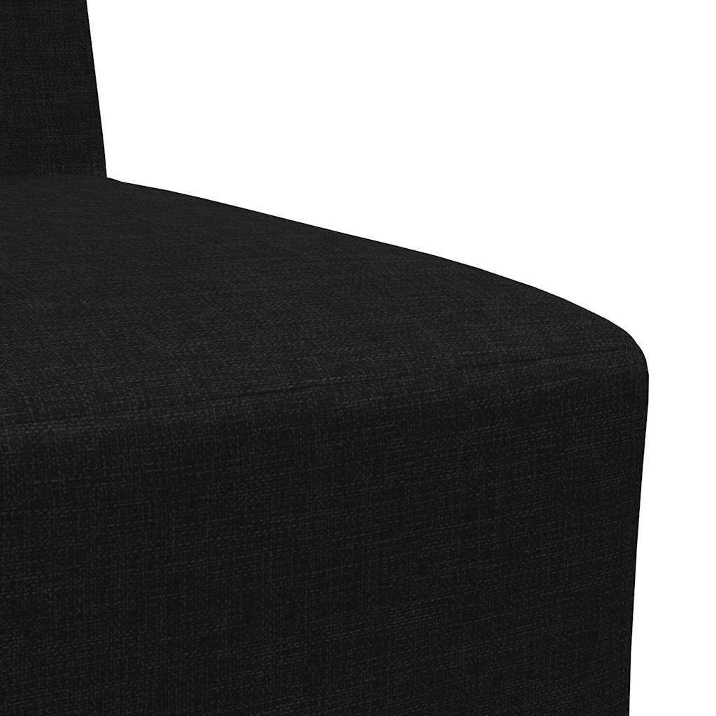 Unidade de Sofá Modular Sem Braços 2 pcs Preto 55 x 74 x 82 cm