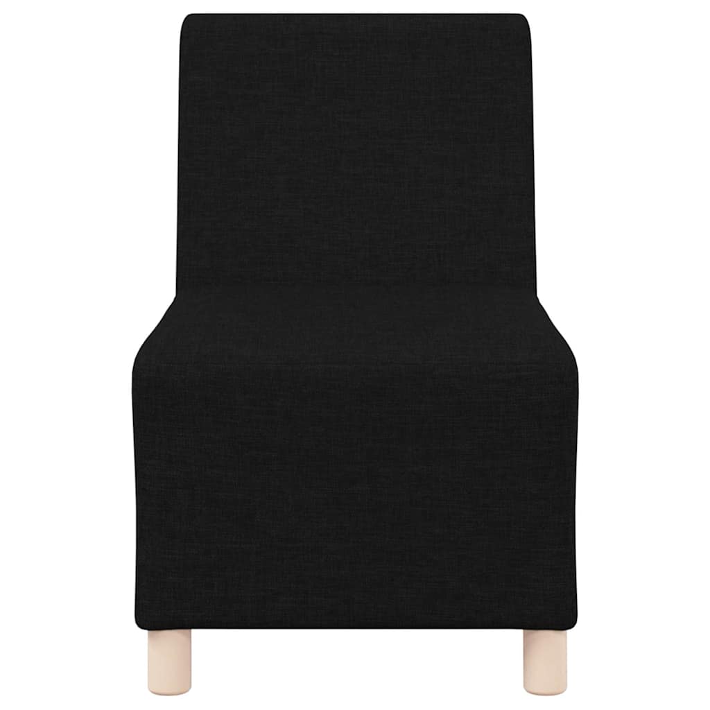 Unidade de Sofá Modular Sem Braços 2 pcs Preto 55 x 74 x 82 cm