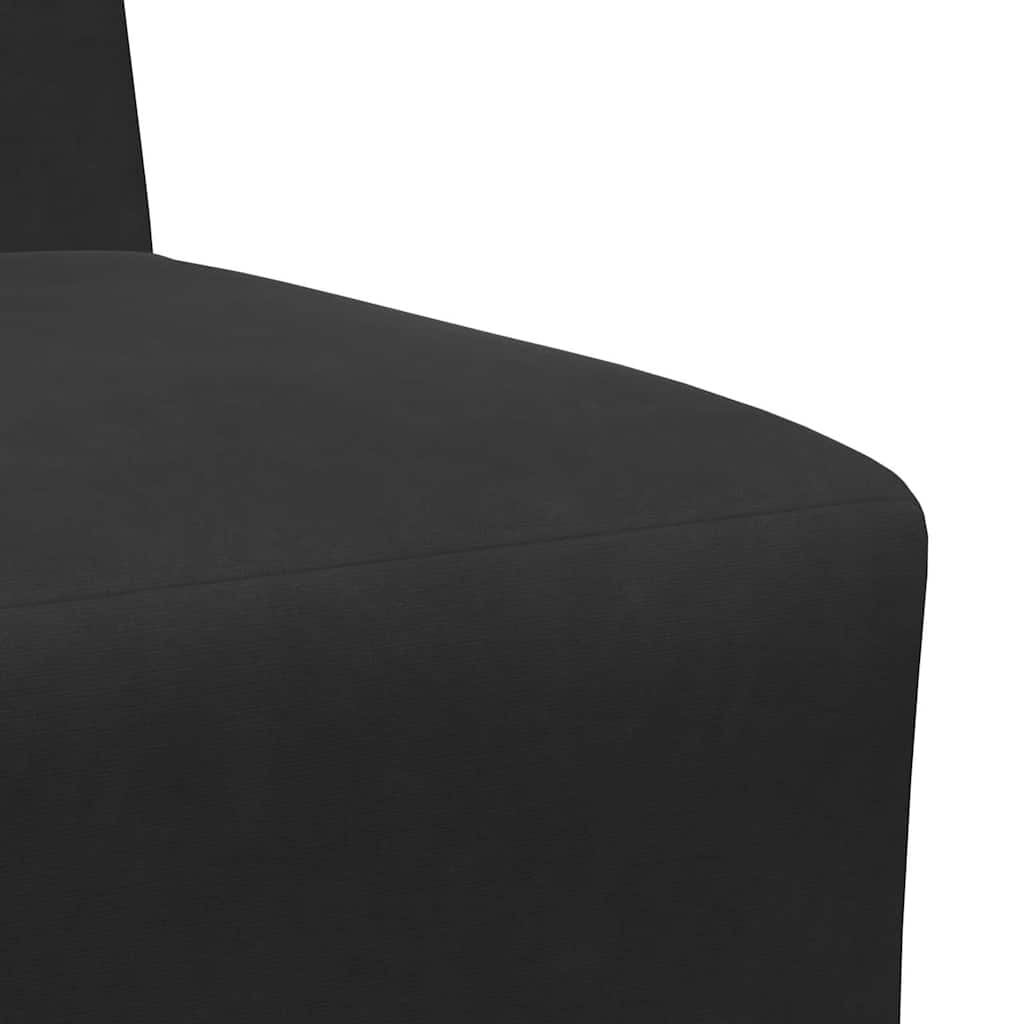 Unidade de Sofá Modular Sem Braços 2 pcs Preto 55 x 74 x 82 cm