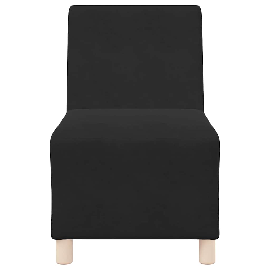 Unidade de Sofá Modular Sem Braços 2 pcs Preto 55 x 74 x 82 cm
