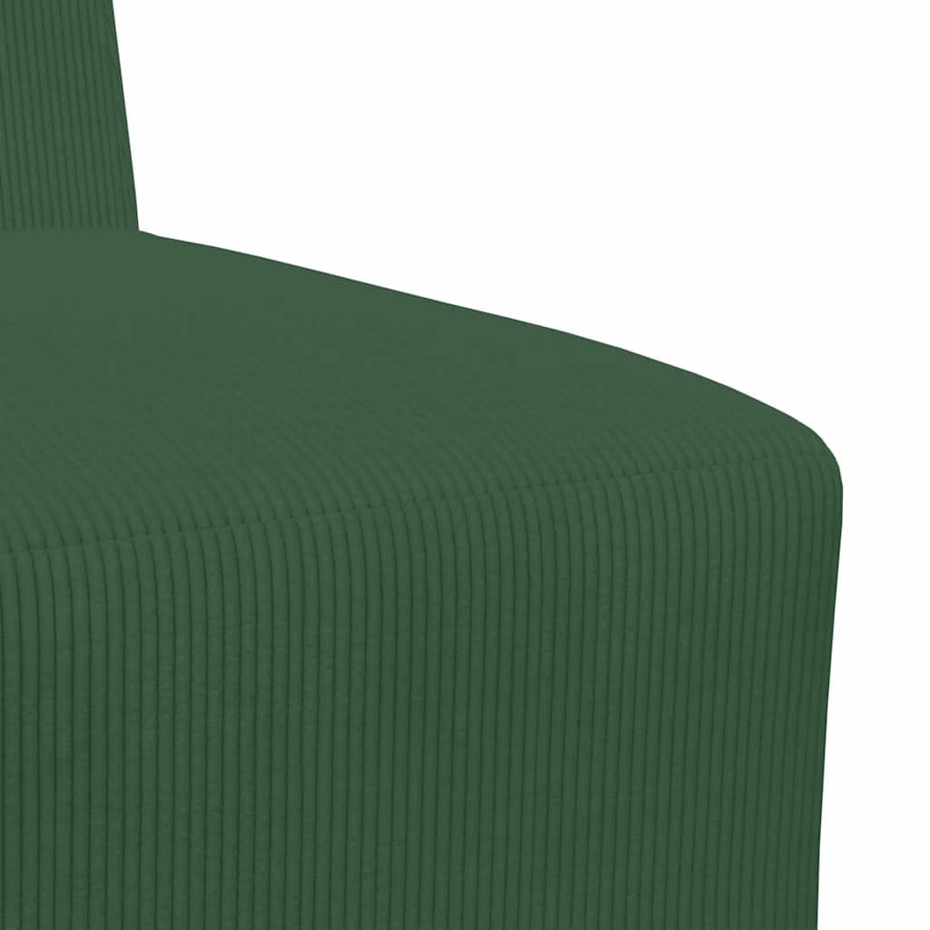 Unidade de Sofá Modular Sem Braços 2 pcs Verde Selva