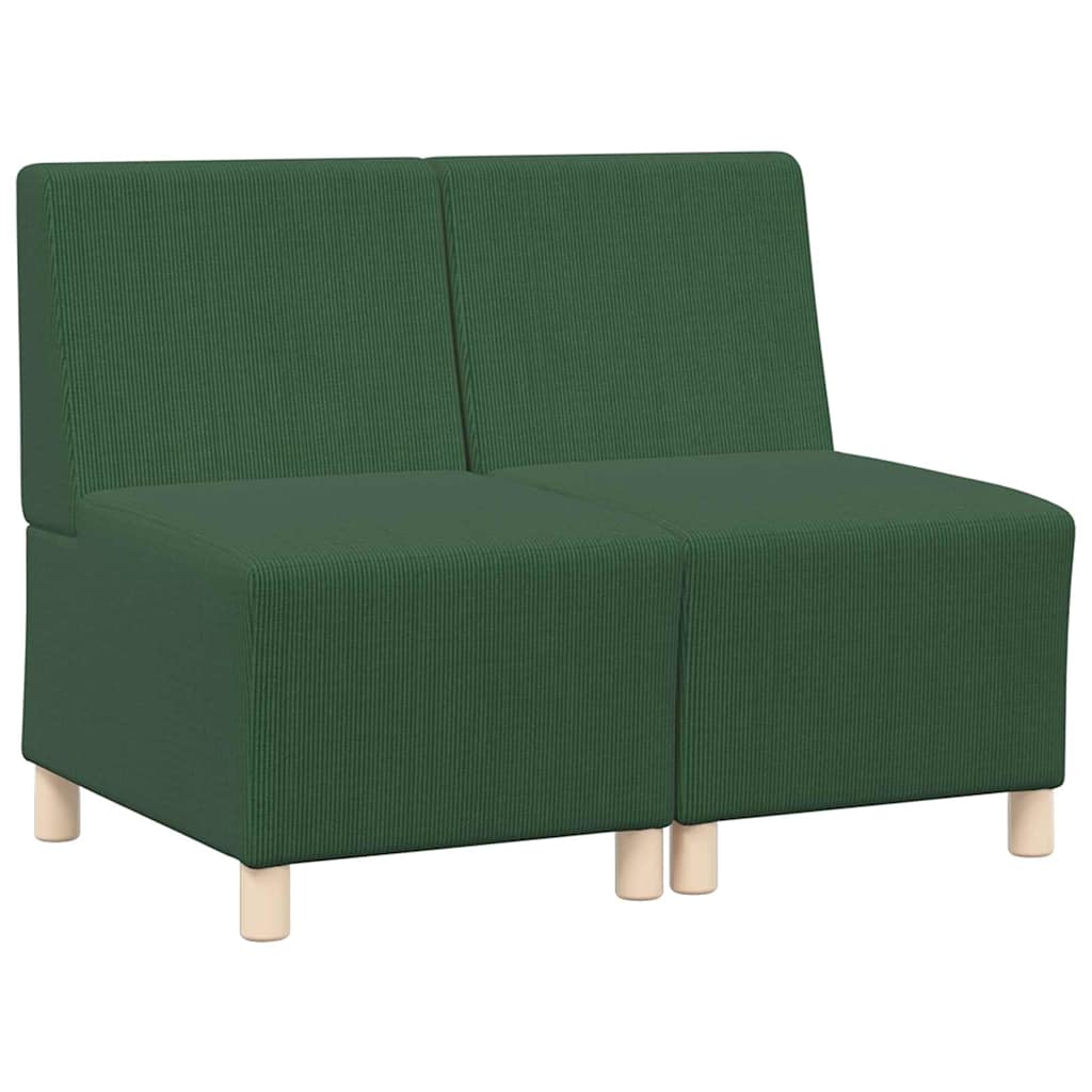 Unidade de Sofá Modular Sem Braços 2 pcs Verde Selva