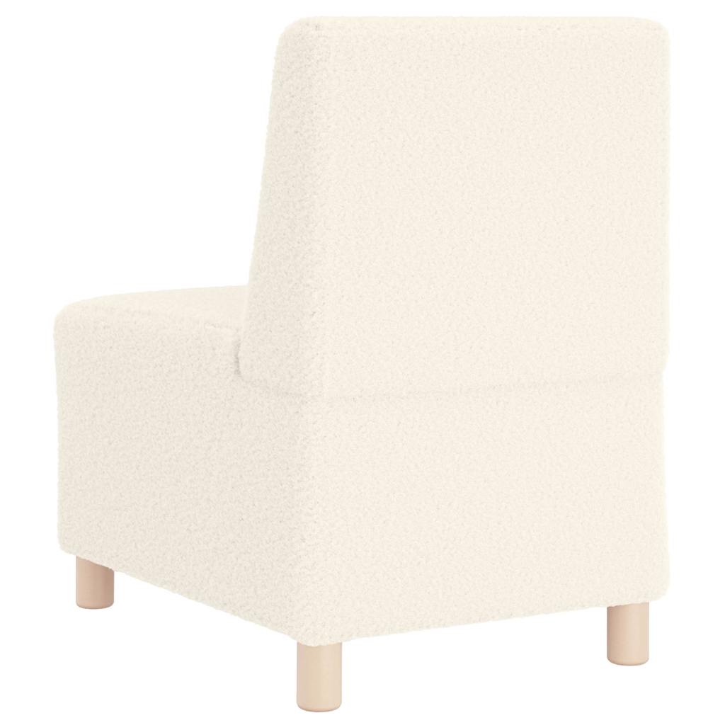 Unidade de Sofá Modular Sem Braços 3 pcs Creme 55 x 74 x 82 cm