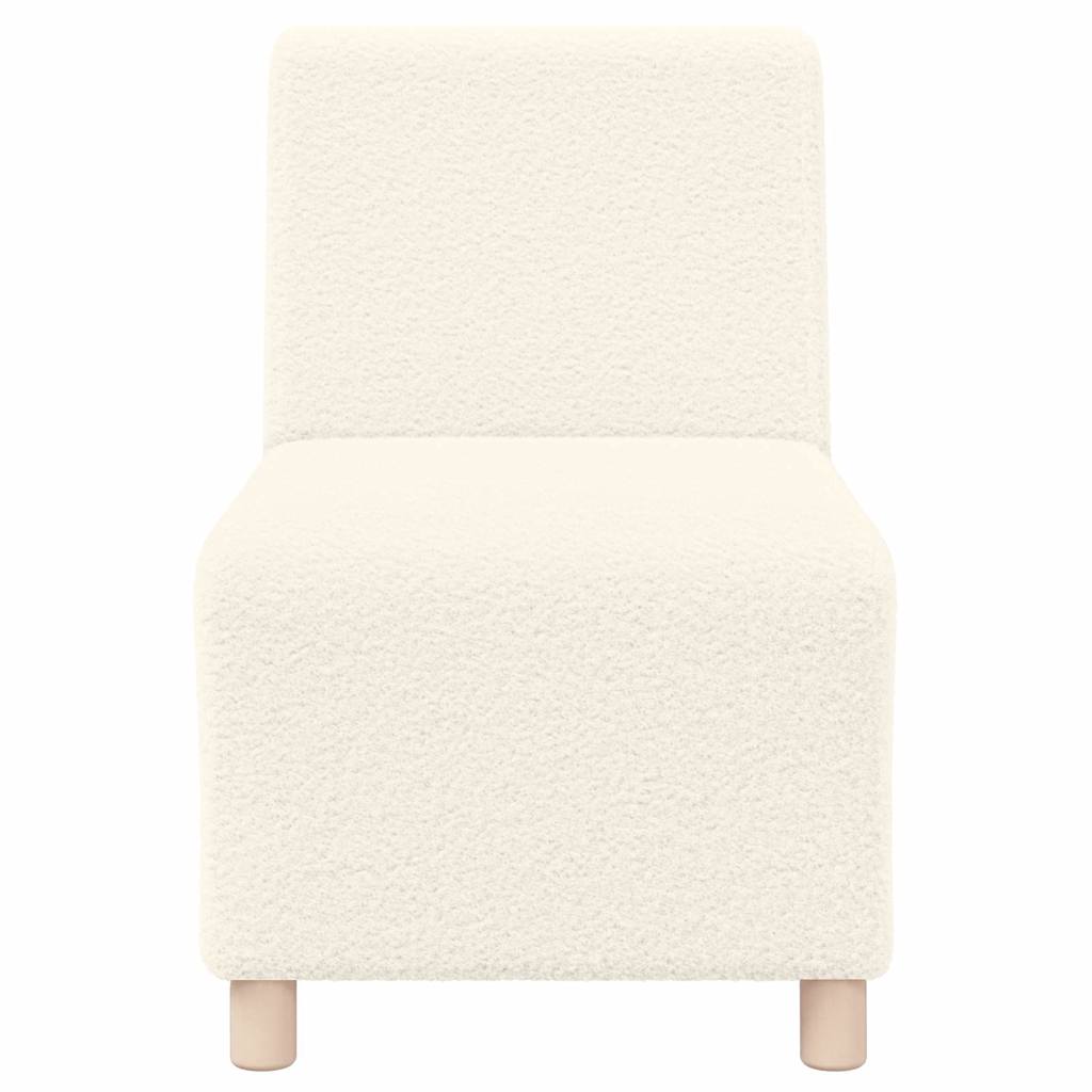 Unidade de Sofá Modular Sem Braços 3 pcs Creme 55 x 74 x 82 cm