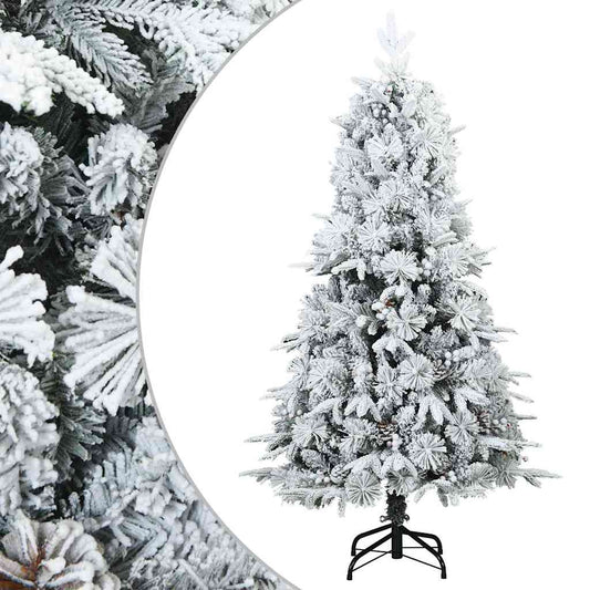 Árvore de Natal Artificial Articulada Nevado Flocked Branco