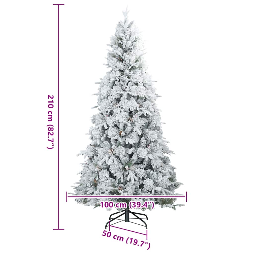 Árvore de Natal Artificial Articulada Nevado Flocked Branco
