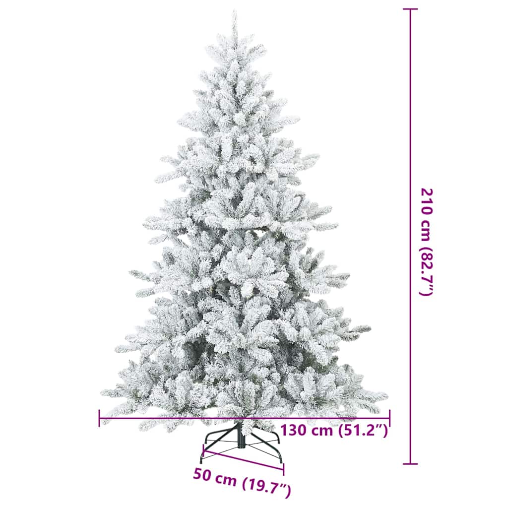 Árvore de Natal Artificial Articulada Nevado Flocked Branco