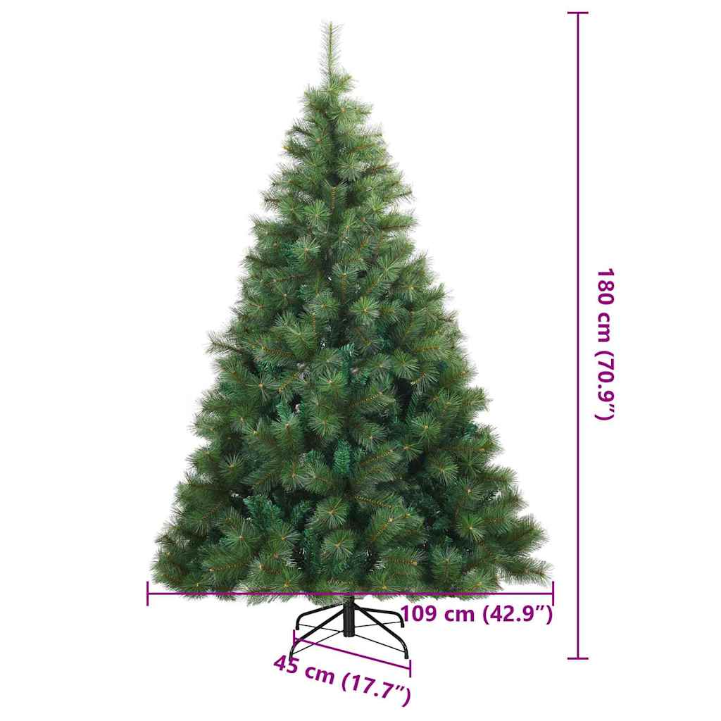 Árvore de Natal Articulada Artificial Verde 180 cm PVC, aço