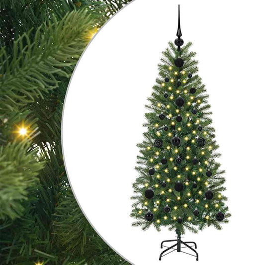 Árvore de Natal Artificial com 150 LEDs Verde 120 cm PE e PVC