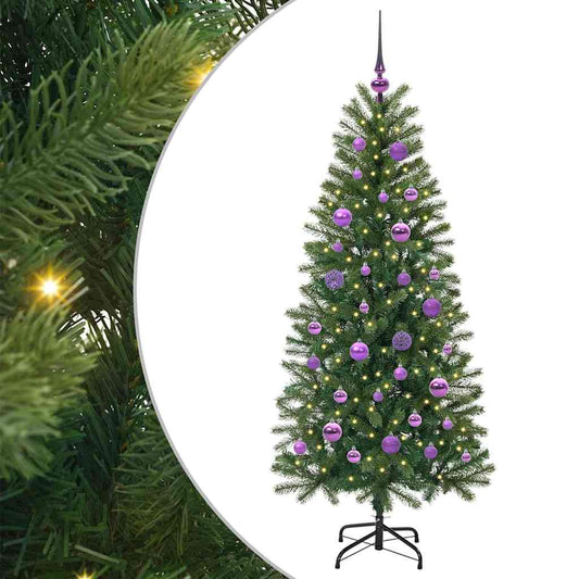 Árvore de Natal Artificial com 150 LEDs Verde 150 cm PE e PVC