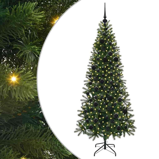 Árvore de Natal Artificial com 300 LEDs Verde 180 cm PE e PVC