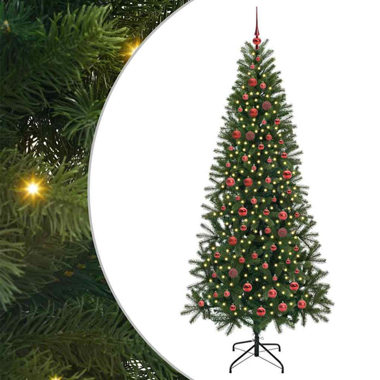 Árvore de Natal Artificial com 300 LEDs Verde 210 cm PE e PVC