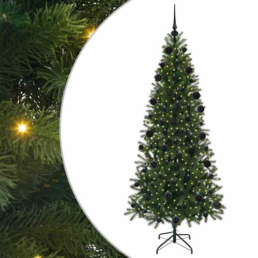 Árvore de Natal Artificial com 300 LEDs Verde 210 cm PE e PVC