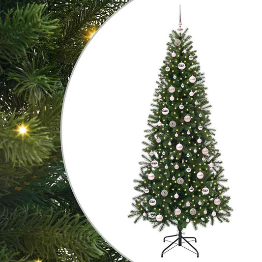 Árvore de Natal Artificial com 300 LEDs Verde 210 cm PE e PVC