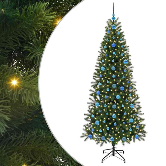 Árvore de Natal Artificial com 300 LEDs Verde 210 cm PE e PVC