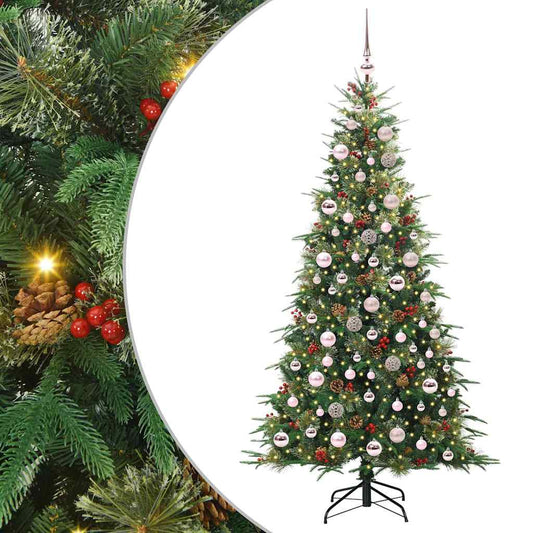 Árvore de Natal Articulada Artificial Verde 180 cm PE e PVC