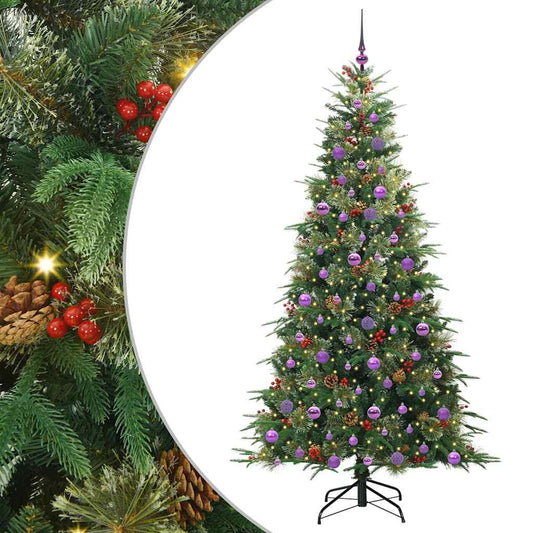 Árvore de Natal Articulada Artificial Verde 210 cm PE e PVC