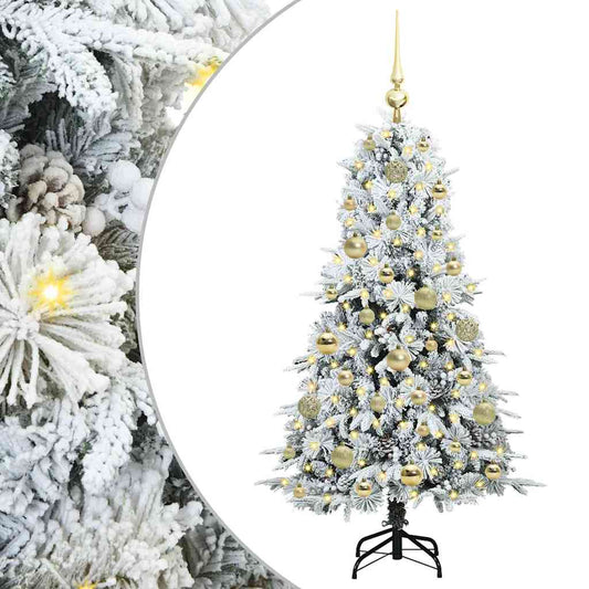 Árvore de Natal Articulada Artificial Branco 120 cm PE e PVC