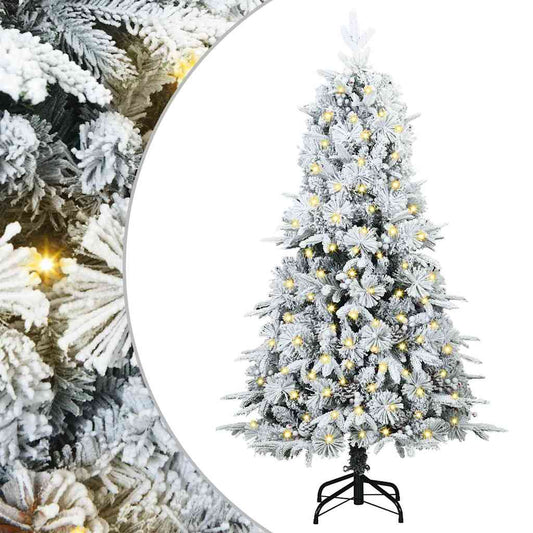Árvore de Natal Articulada Artificial Branco 150 cm PE e PVC