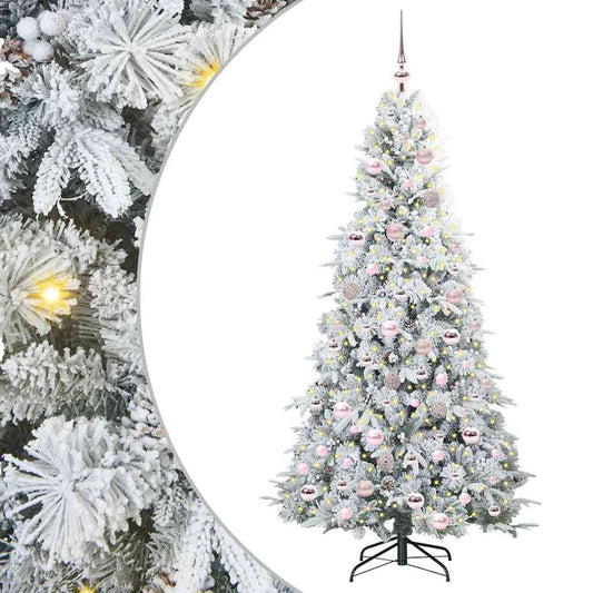 Árvore de Natal Articulada Artificial Branco 180 cm PE e PVC